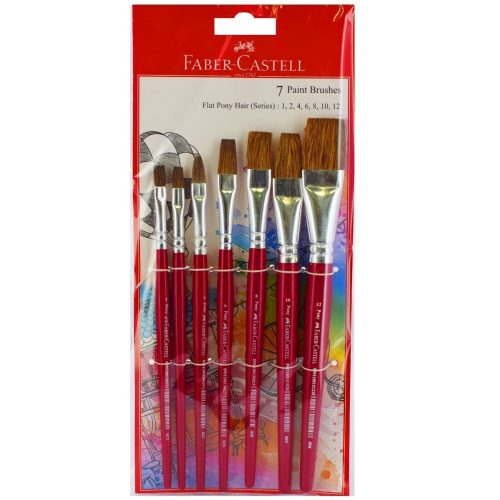 FC Brush Pony Hair Flat set 7s 115702 (1,2,4,6,8,10,12)