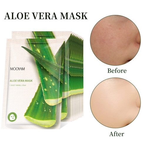 Natural Aloe Vera Facial Mask Skin Care Moisturizing Oil Control Acne Hydrating Face Sheet Mask