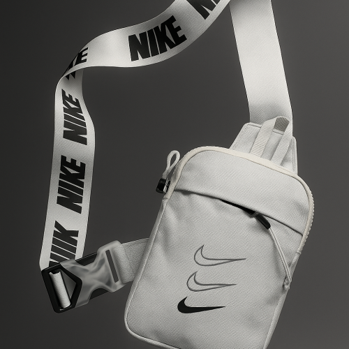 Nike silver sling crossbody bag