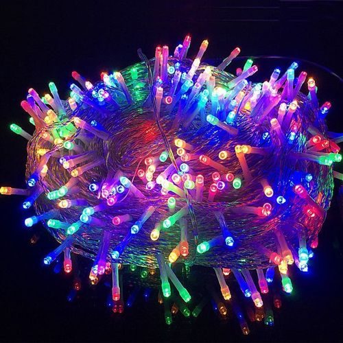 Multicolour Lights For Christmas Led 100 Bulbs In 10mtrs xmas decoration for Christmas tree/outdoor/room decor